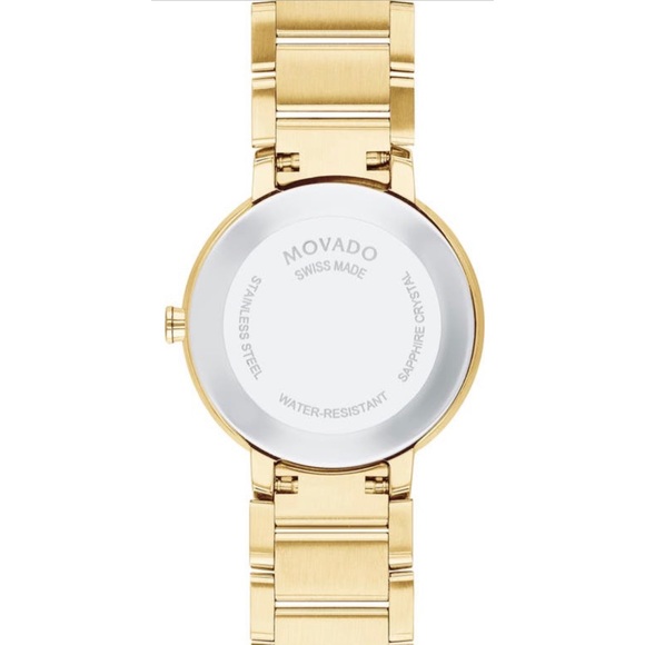 NWT-Movado  Sapphire, 28mm yellow gold PVD-finished Women’s Watch - Picture 3 of 4
